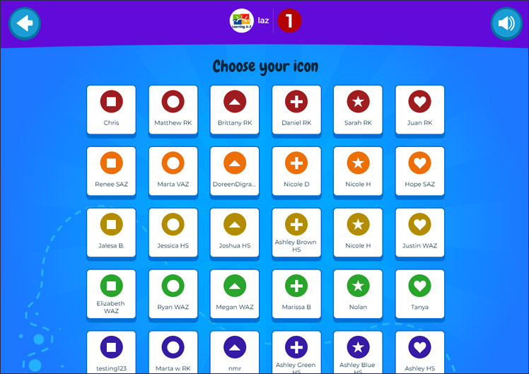 Student login flow: Class Chart